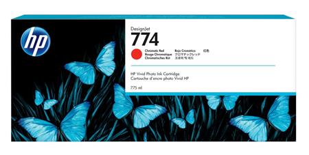 Cartouche d'encre HP 774 DesignJet rouge chromatique de 775 ml